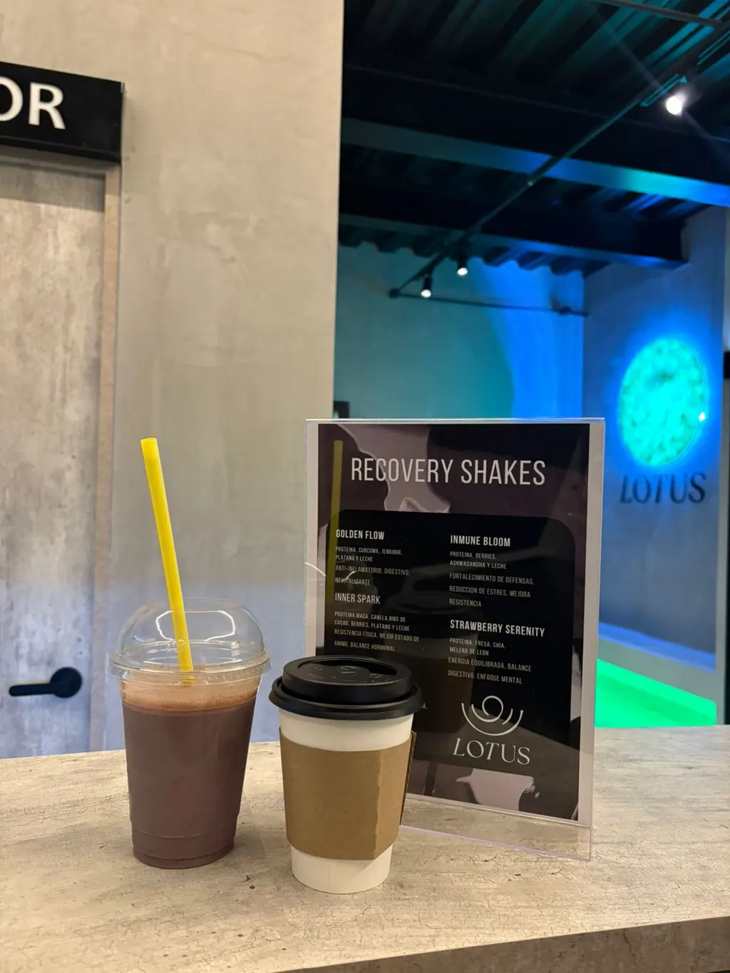 Menú de Recovery Shakes en la barra de Lotus Studio